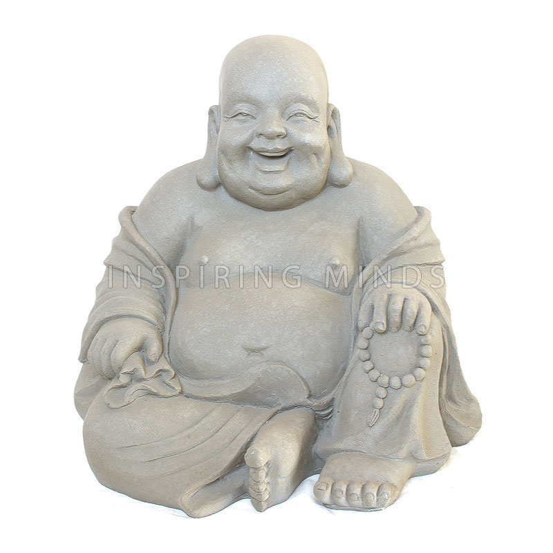 R Onze onderneming Opa Tuinbeeld Dikbuik Boeddha grijs 40cm kopen? - Boeddha-beelden.com
