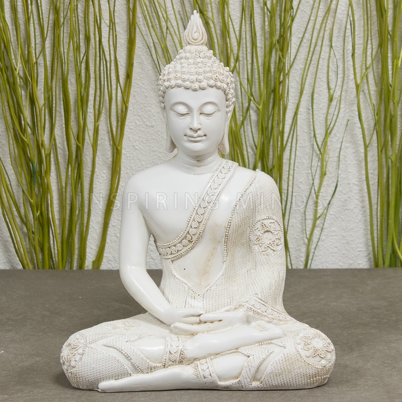 lepel Onvervangbaar evenaar Meditatie Boeddha Wit 29cm - Boeddha-beelden.com