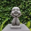 Tuinbeeld Happy Boeddha Hoofd 37cm