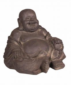 Stralend provincie Bezienswaardigheden bekijken Tuinbeeld Happy Dikbuik Boeddha donker grijs 40cm - koop je hier!