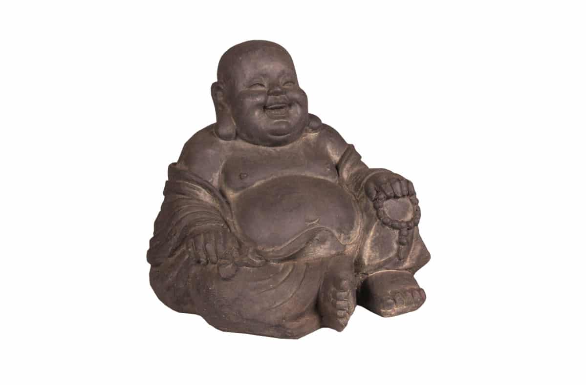 Giftig klep Registratie Tuinbeeld Happy Dikbuik Boeddha donker grijs 40cm - koop je hier!
