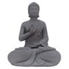Medium zittende Boeddha 40 cm grijs