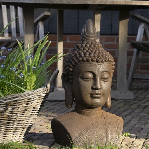 Statue de jardin tête de Bouddha thaïlandais