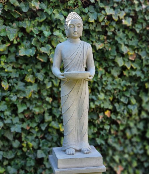 Stående Buddha-bild-med-skala-grå-9
