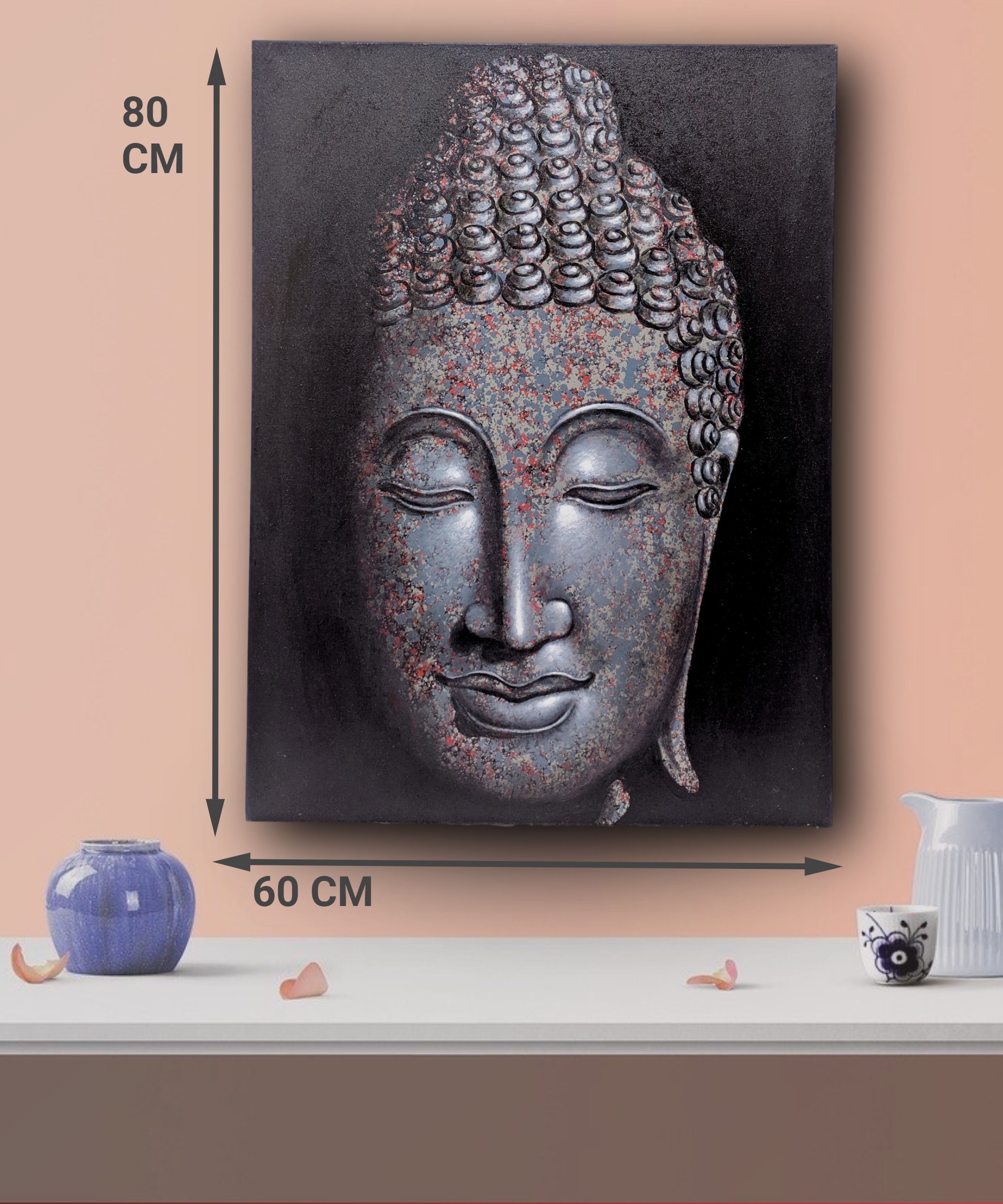 80 cm wanddecoratie met - Boeddha-beelden.com