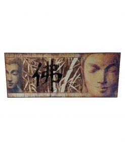 Boeddha hoofd schilderij 50 cm als wanddecoratie