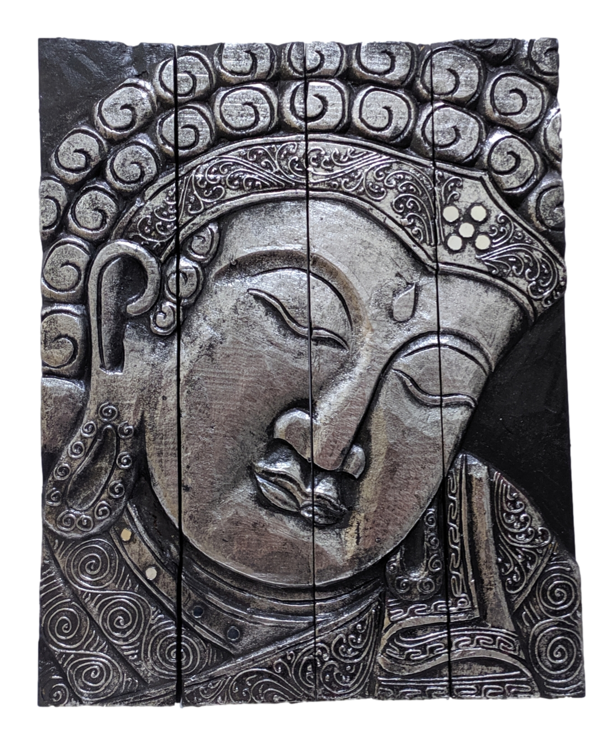 Fonetiek lava uitbreiden Groot houten boeddha hoofd op luik 50 cm - Boeddha-beelden.com