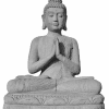 Boeddha beeld tuinbeelden voor buiten - Kwan Yin 74cm grijs