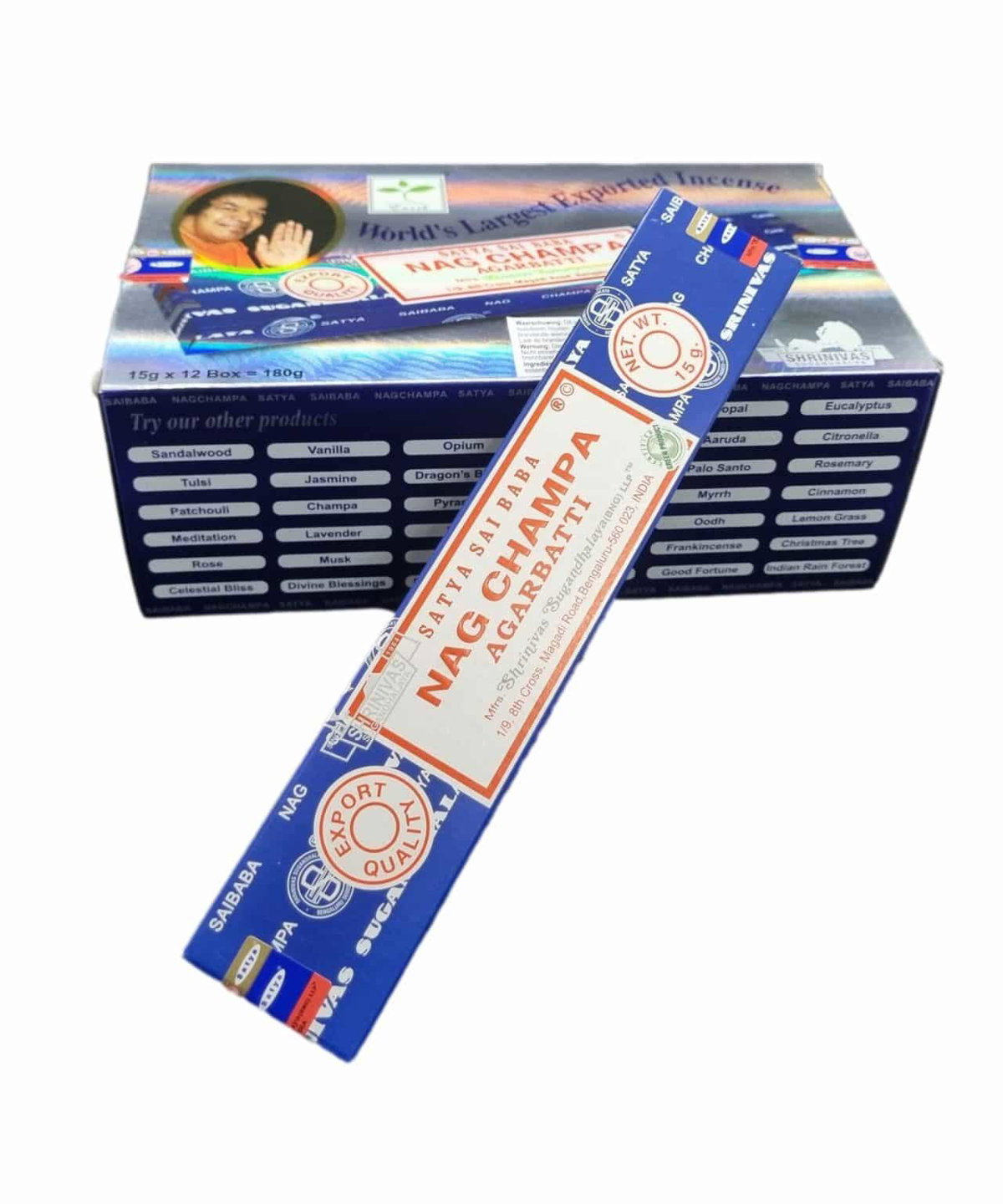 Satya, Nag Champa, 15 gram (per 3 stuks