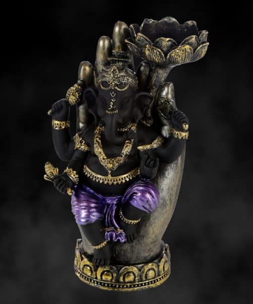 Dekorative Ganesha Teelichthalter Statue 18cm
