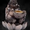 Grappige Backflow Wierookhouder in de vorm van een Happy Boeddha 8.5cm