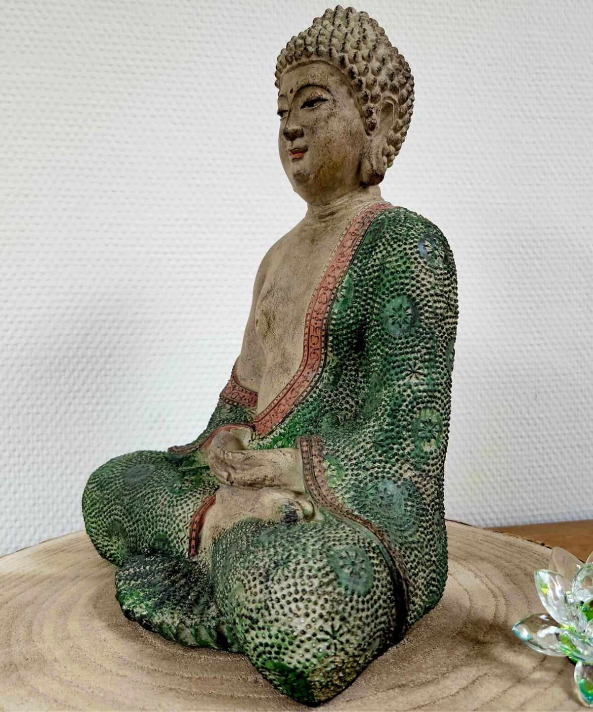 Bouddha et bois de suar-Dhyāna Mudrā-asie-Décoration intérieure