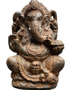 Stenen Ganesha beeld 80cm copper foto