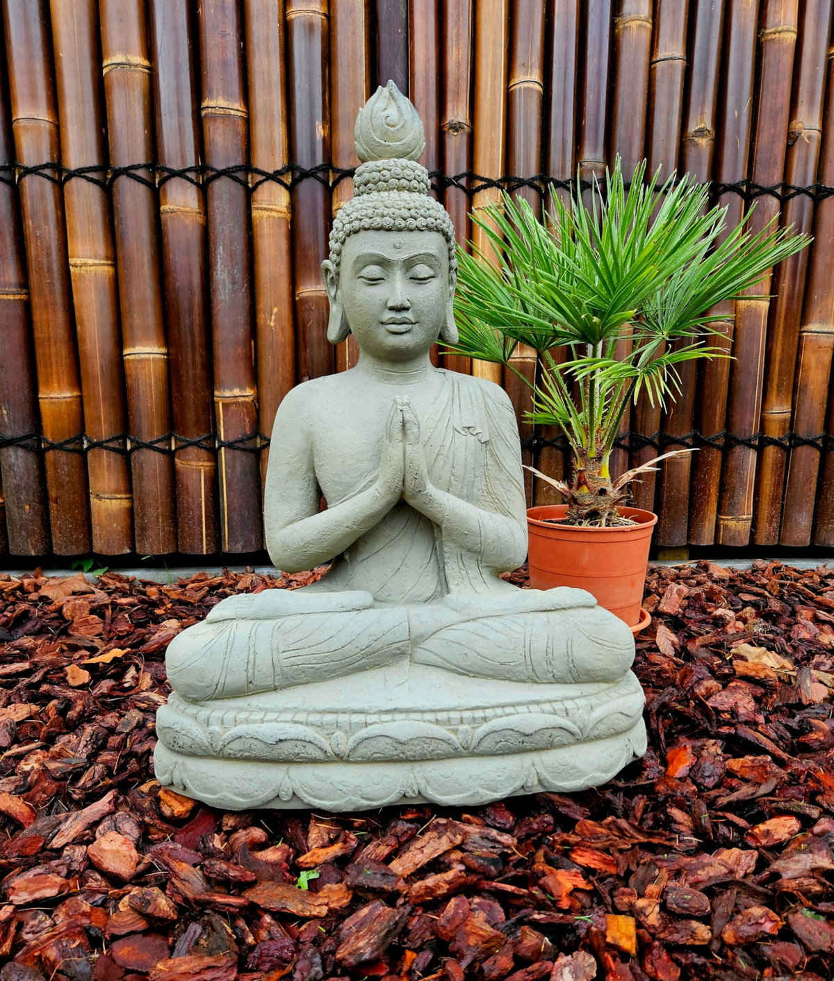 Estatua De Buda Deco Figura Amithaba Sentado 40 Cm De Altura