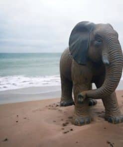 Stenen beeld olifant groot - 1meter XXL