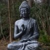 Zittend-Boeddha-Tuinbeeld-antiek-zilver-73cm