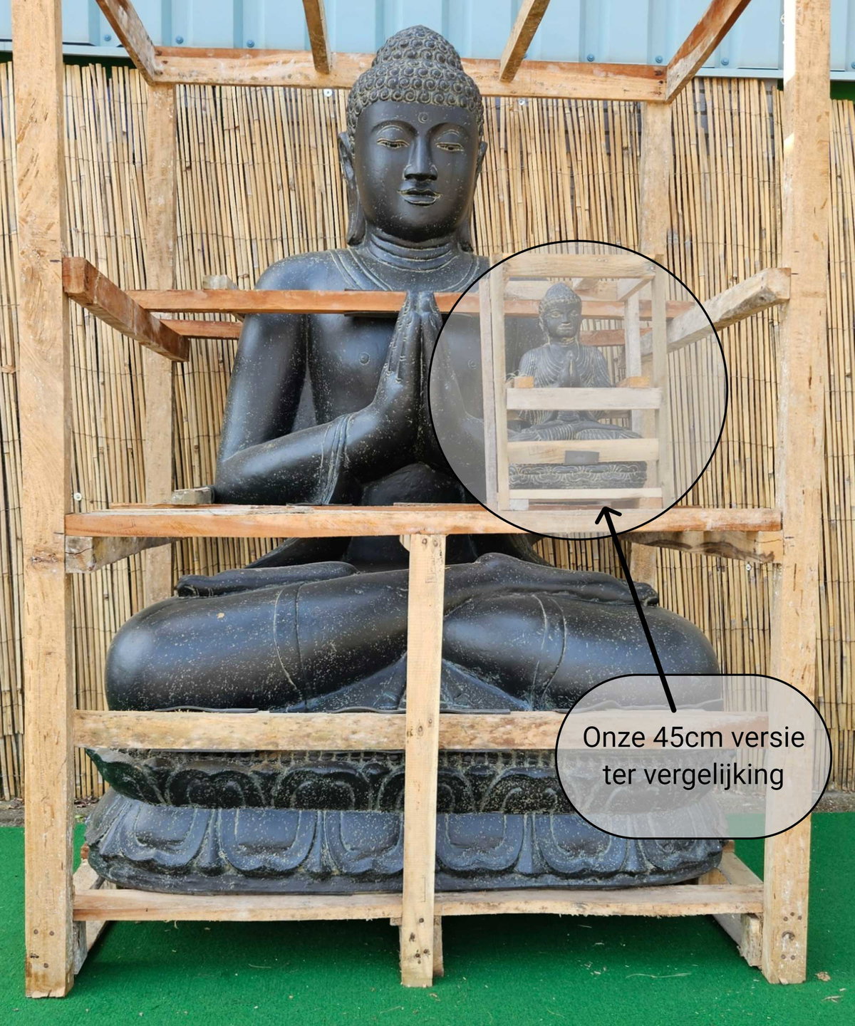 XXL Seated Buddha Namaste Garden Statue Buy Online - 2 meters!