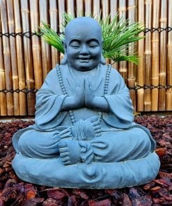 Nikou Set 4 Statuette Simpatici Monaci In Resina, Portafortuna Cinesi Per Decorazione Casa, Ufficio O Auto