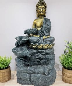 Fontana Da Tavolo Con Statua Buddha Ganesha E Luci LED - Decorazione Zen Per Casa E Ufficio