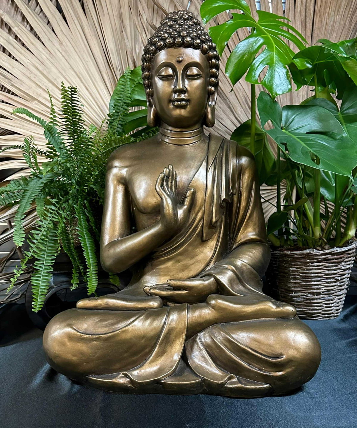 Seated Buddha statue bronze color - 75cm - Limited edition