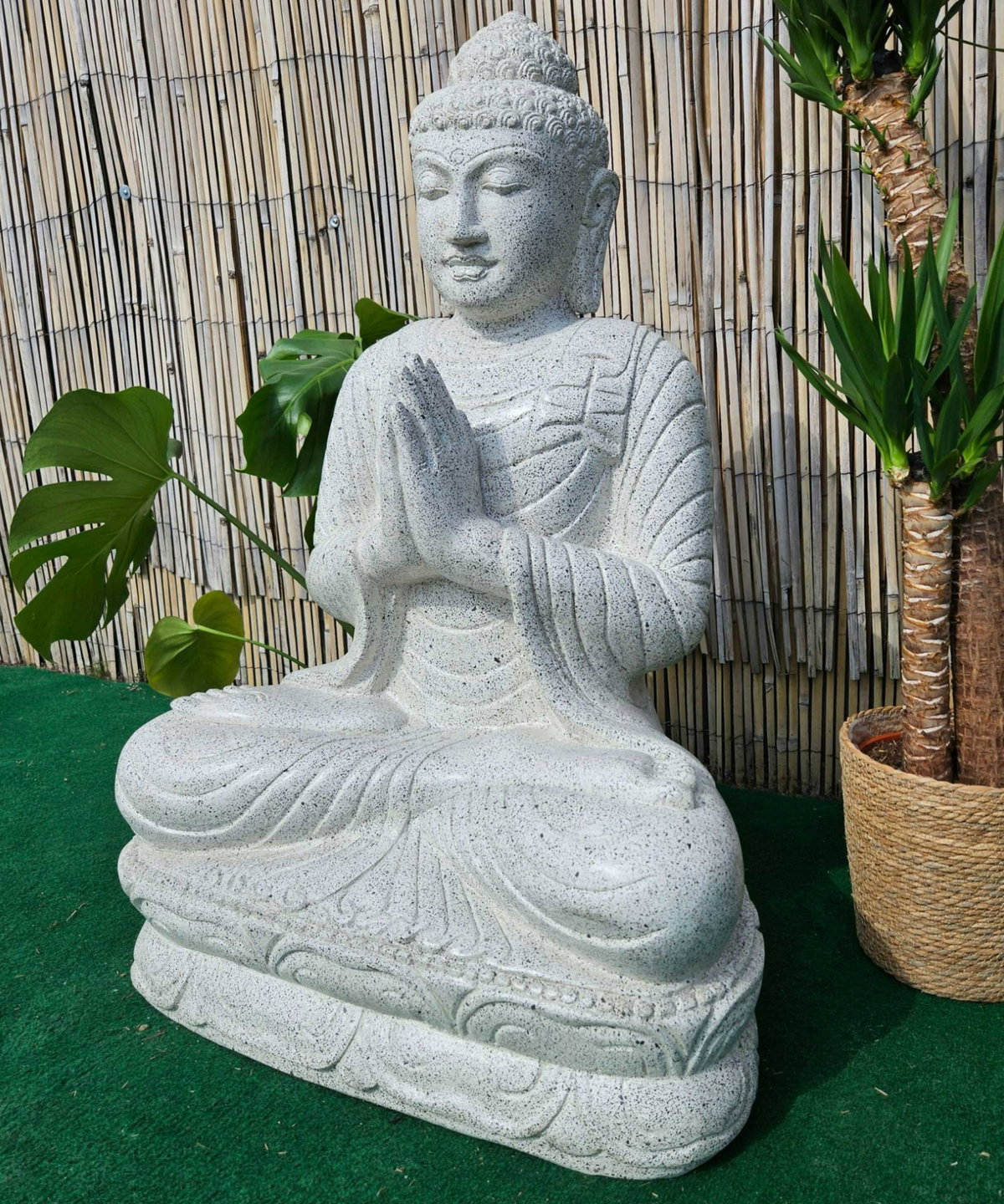 Buddha Scultura Carattere Statua 44Cm Terrazza Giardino Budda