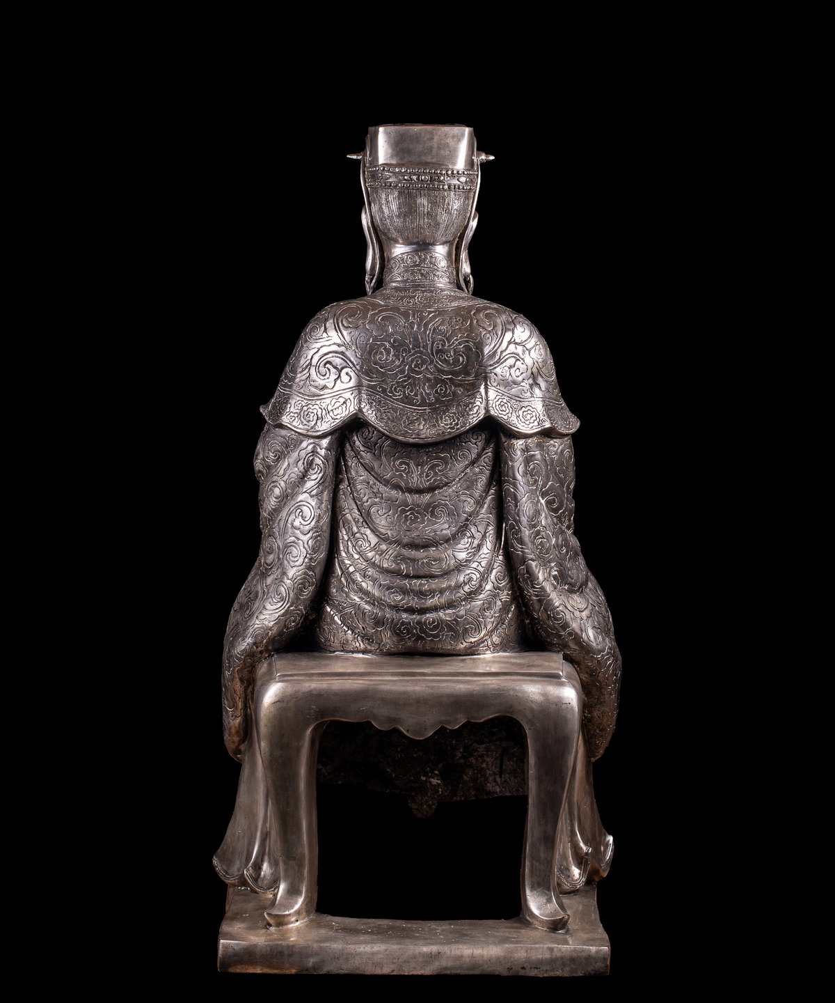 Jade Emperor Statue – Bronze with Silver Alloy – 110 cm
