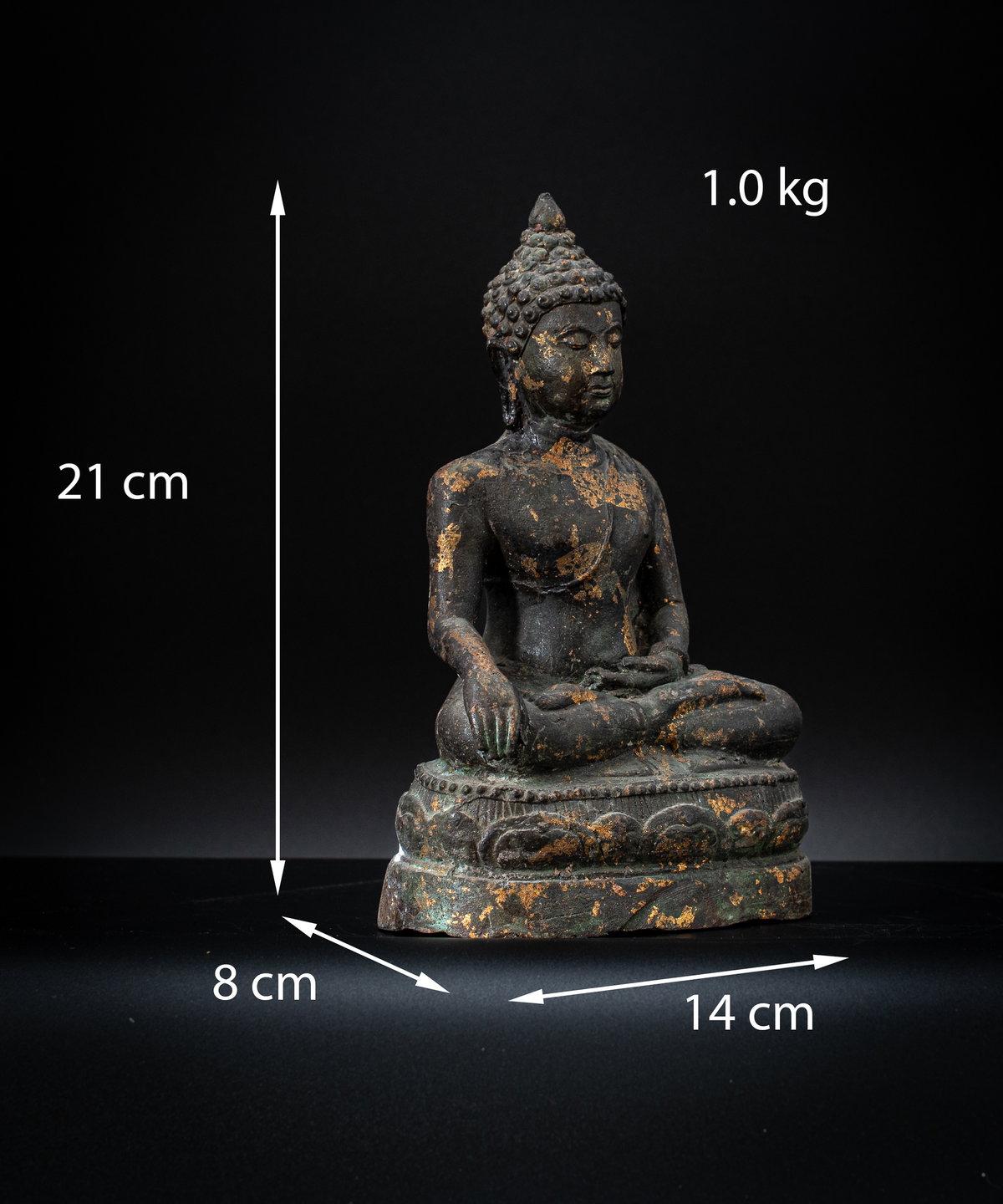 Statua Di Buddha Gautama Shakyamuni In Rame, Decorazione Per La Casa