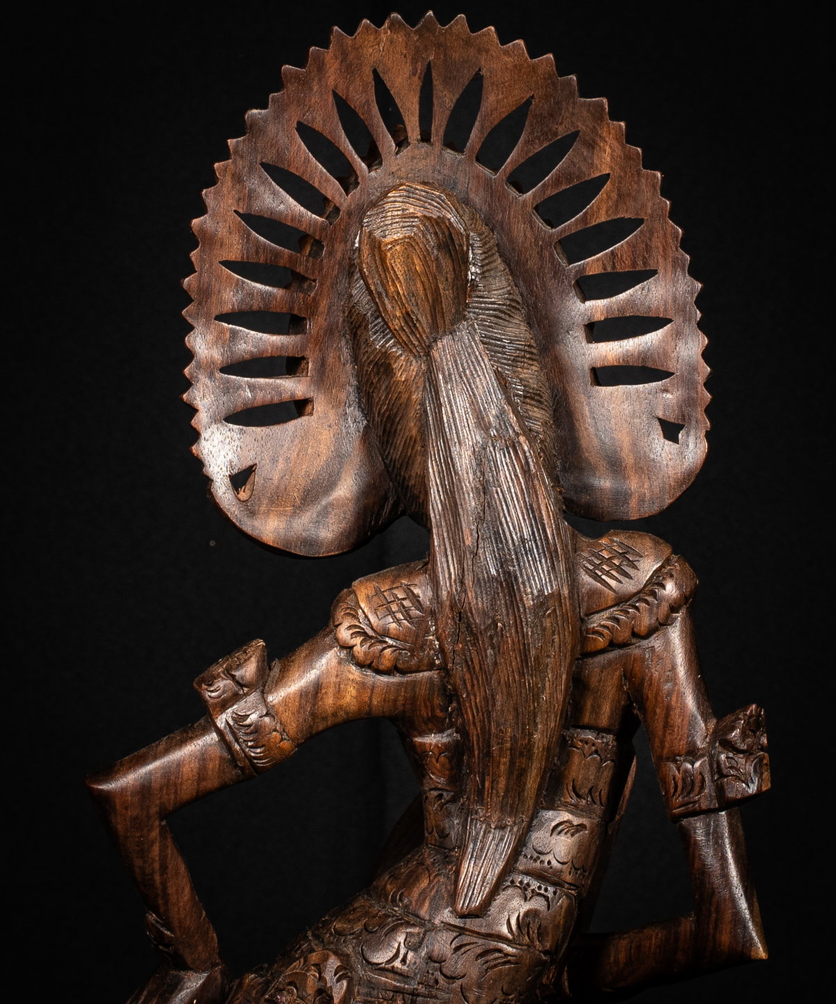 Teak Houten Wandpaneel Handgesneden 100x100 | Lotus Art